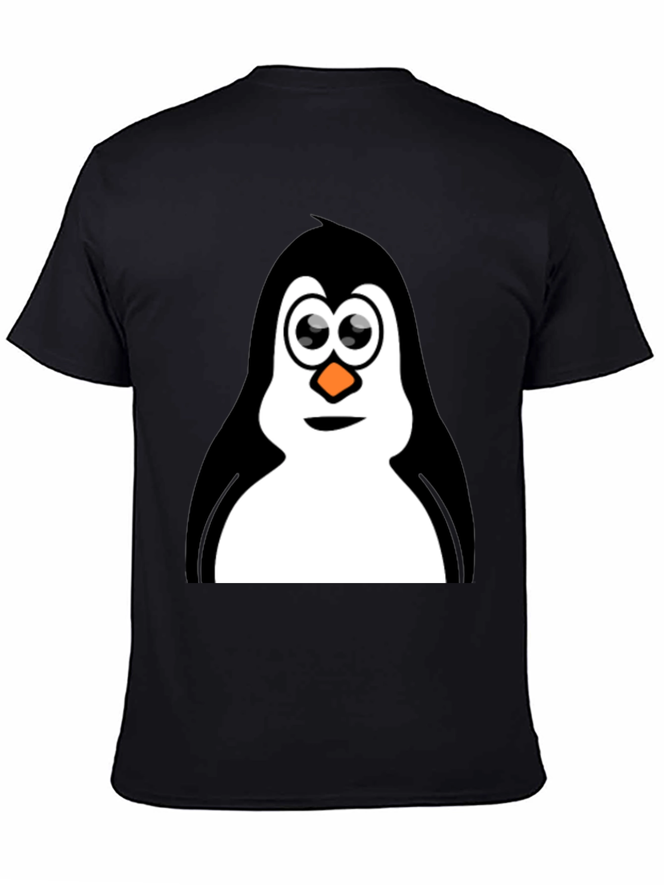 Penguin Graphic Tee - Black Cotton T-Shirt