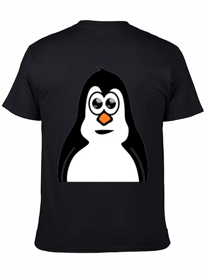 Penguin Graphic Tee - Black Cotton T-Shirt