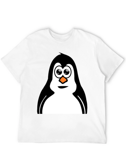 Penguin Graphic Tee - Black Cotton T-Shirt