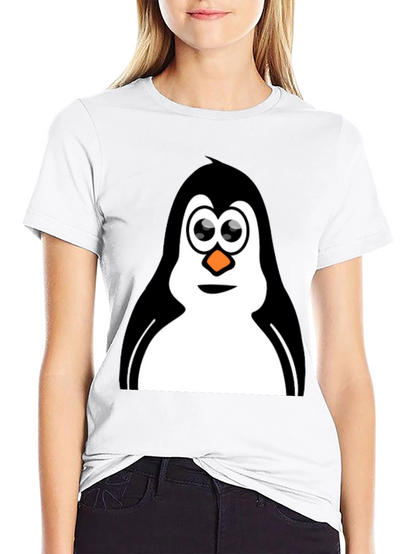 Penguin Graphic Tee - Black Cotton T-Shirt