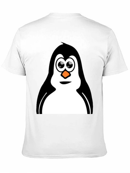 Penguin Graphic Tee - Black Cotton T-Shirt