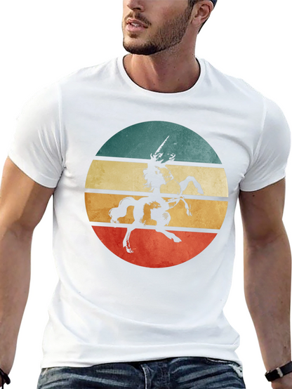 Retro Unicorn Graphic Tee - Black
