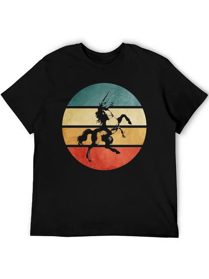 Retro Unicorn Graphic Tee - Black