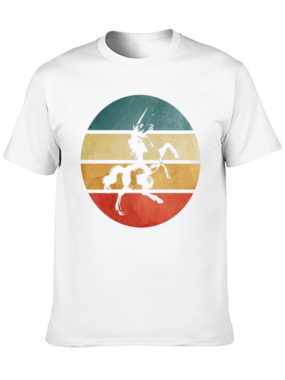Retro Unicorn Graphic Tee - Black