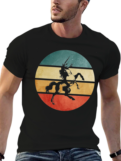 Retro Unicorn Graphic Tee - Black