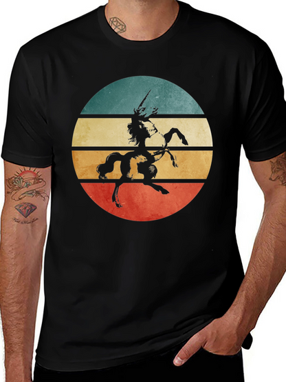 Retro Unicorn Graphic Tee - Black