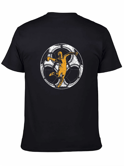 Handball Player Graphic T-Shirt - Black