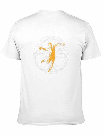 Handball Player Graphic T-Shirt - Black