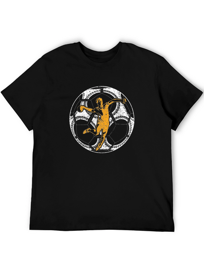 Handball Player Graphic T-Shirt - Black