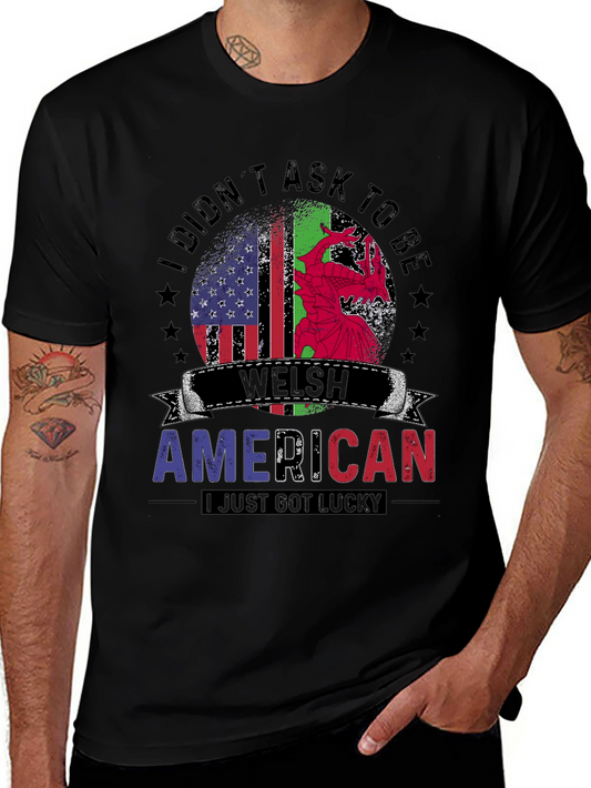 Welsh American T-Shirt - Lucky Heritage Pride Tee