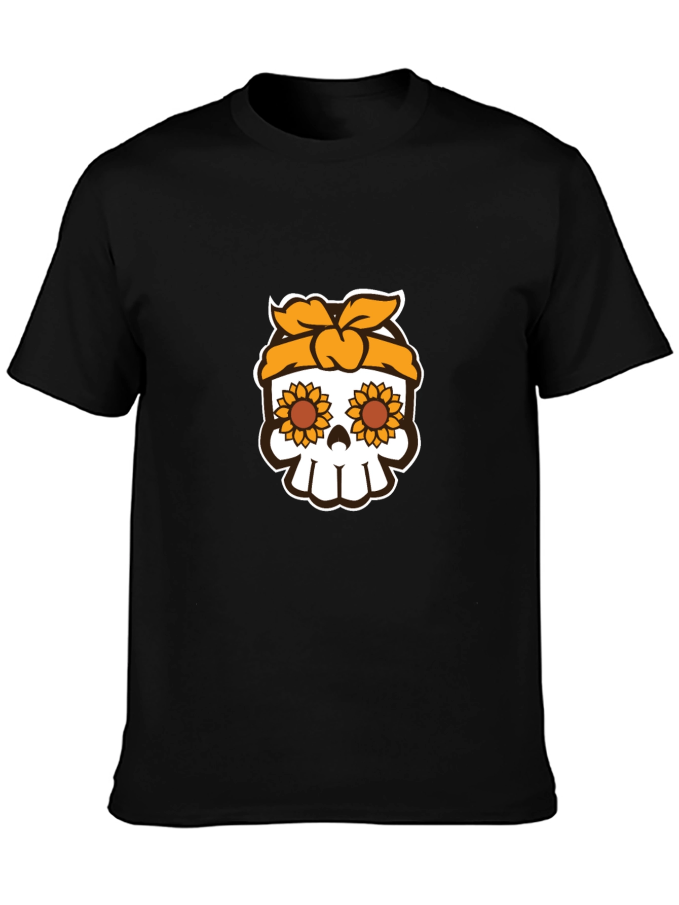 Sunflower Skull Graphic Tee - Stylish Unisex T-Shirt