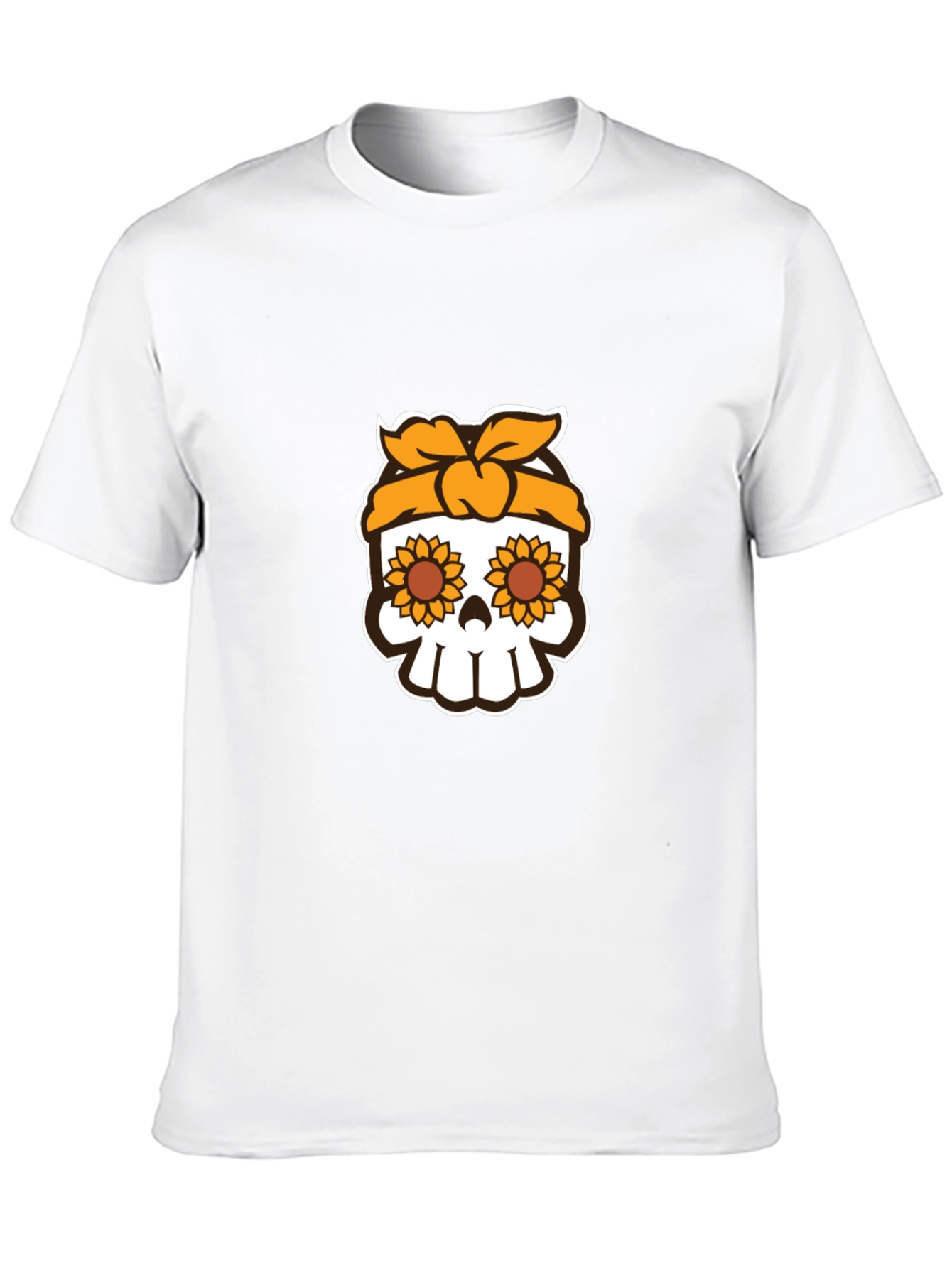 Sunflower Skull Graphic Tee - Stylish Unisex T-Shirt