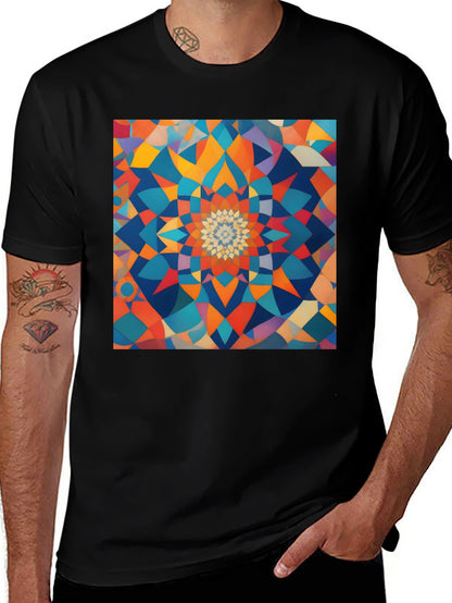 Geometric Mandala T-Shirt - Abstract Design
