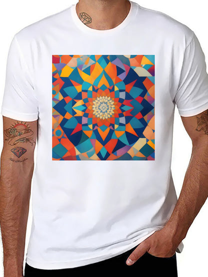 Geometric Mandala T-Shirt - Abstract Design