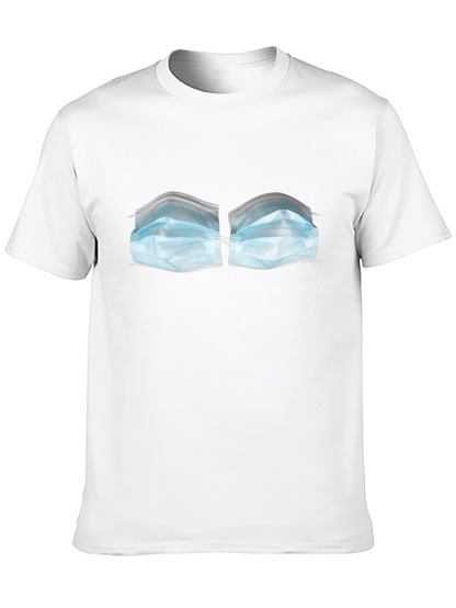 Face Mask Bra T-Shirt - Novelty Funny Top