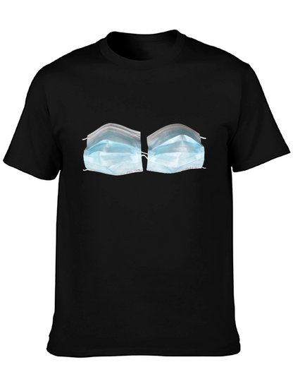 Face Mask Bra T-Shirt - Novelty Funny Top