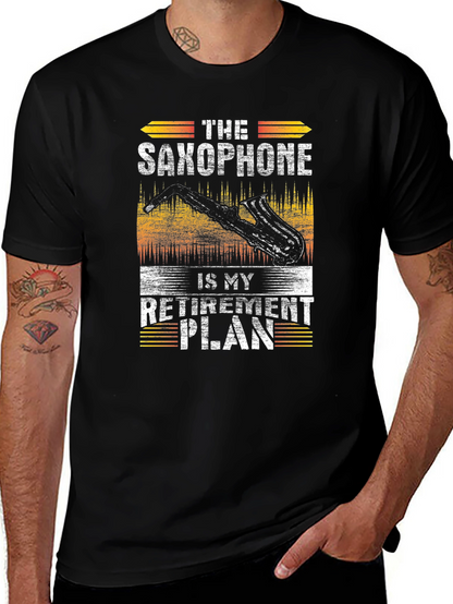 Saxophone Retirement Plan Graphic T-Shirt - Music Lover Tee