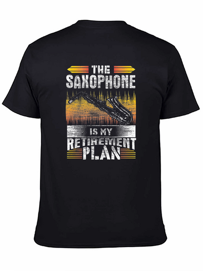 Saxophone Retirement Plan Graphic T-Shirt - Music Lover Tee