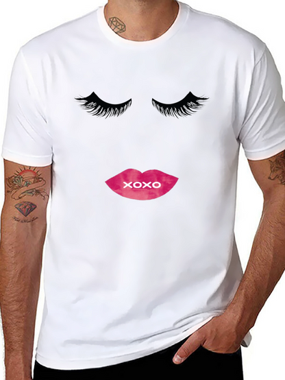 XOXO Lips Graphic Black T-Shirt