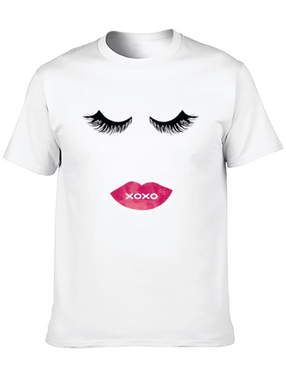 XOXO Lips Graphic Black T-Shirt