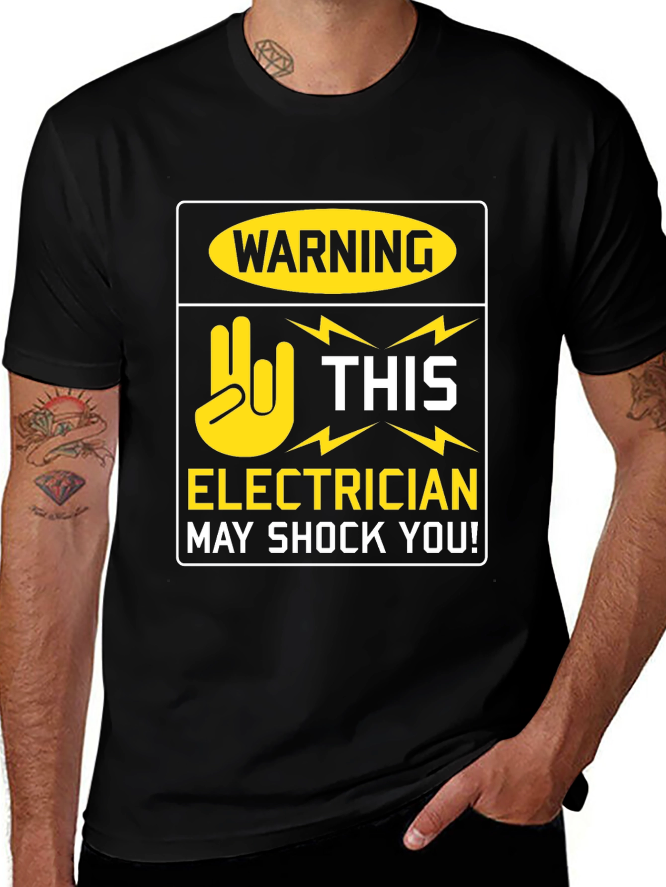 Electrician Warning T-Shirt - May Shock You! Funny Tee