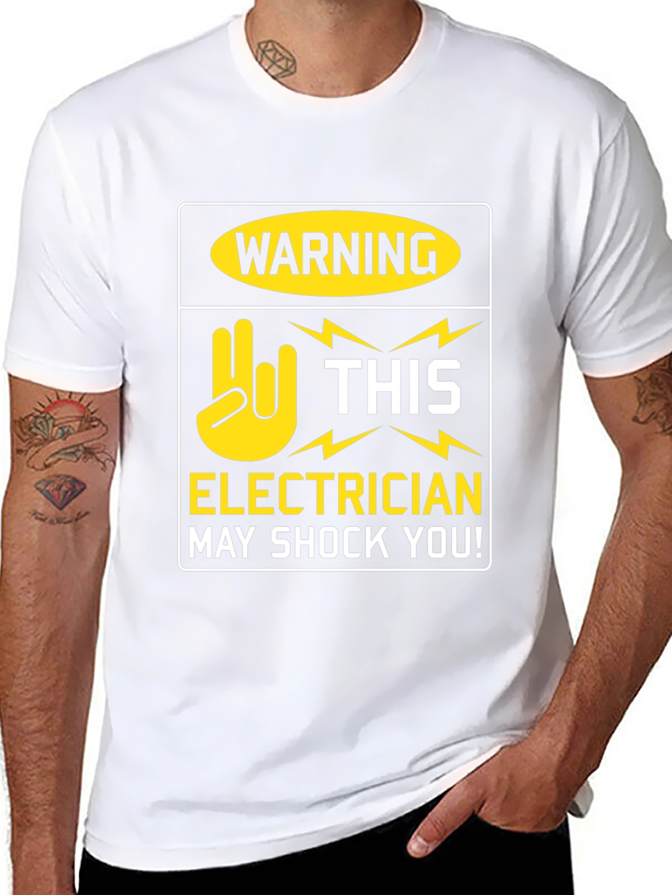 Electrician Warning T-Shirt - May Shock You! Funny Tee
