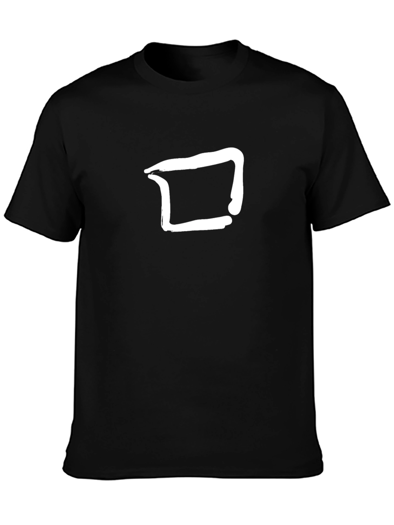 Minimalist Graphic Tee - Black Cotton Blend