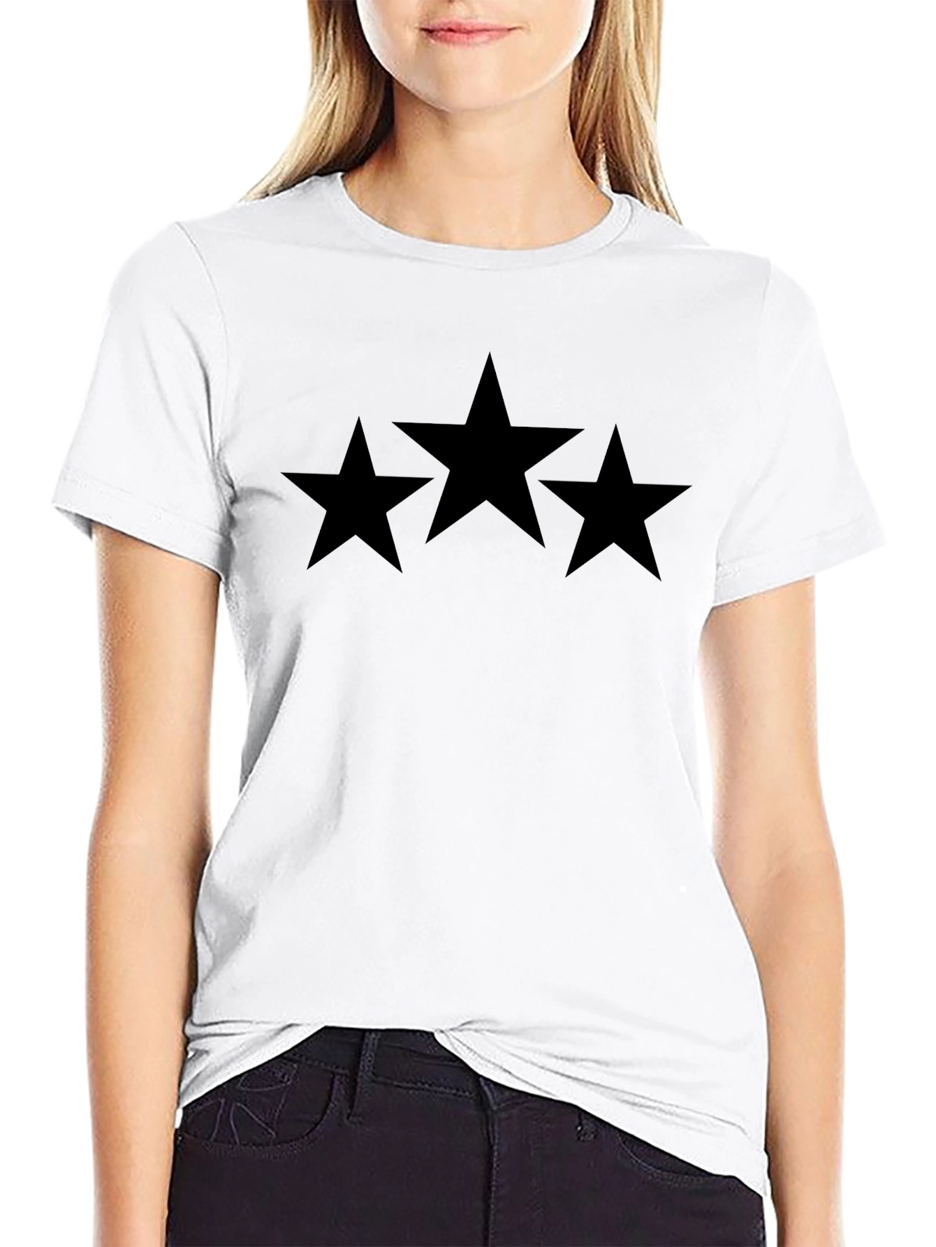 Black Star Graphic T-Shirt - Mens Casual Tee