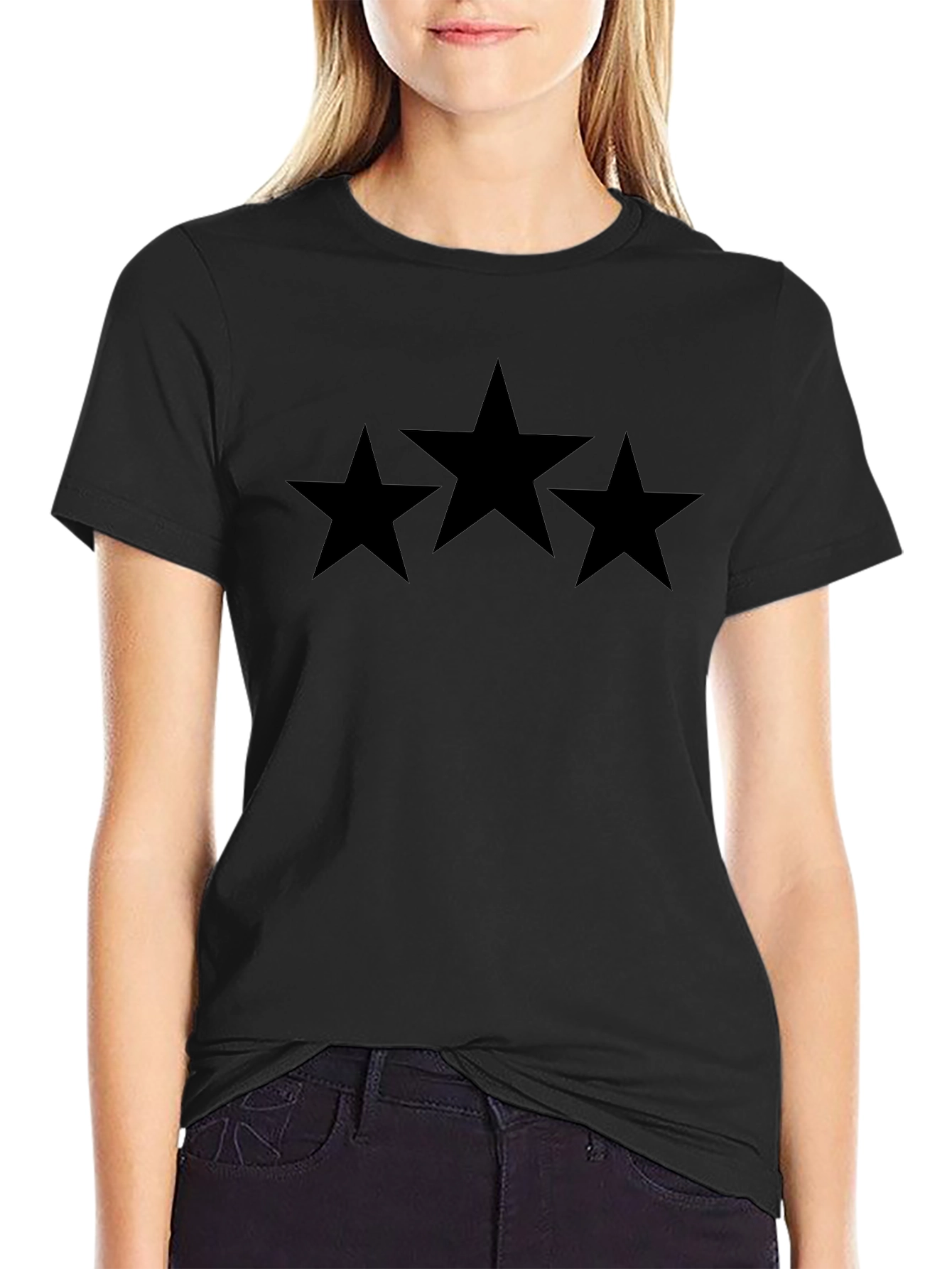 Black Star Graphic T-Shirt - Mens Casual Tee