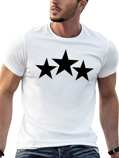 Black Star Graphic T-Shirt - Mens Casual Tee