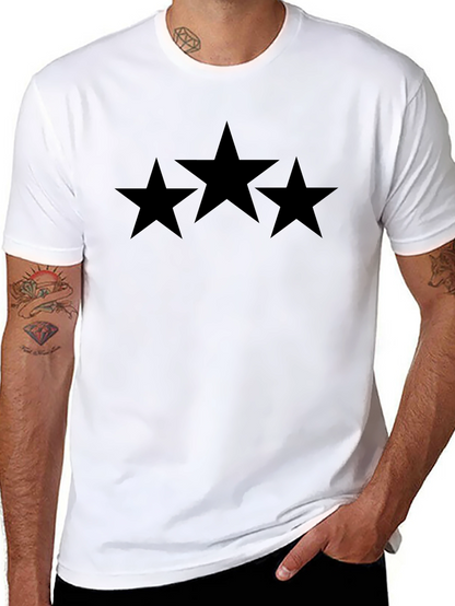 Black Star Graphic T-Shirt - Mens Casual Tee
