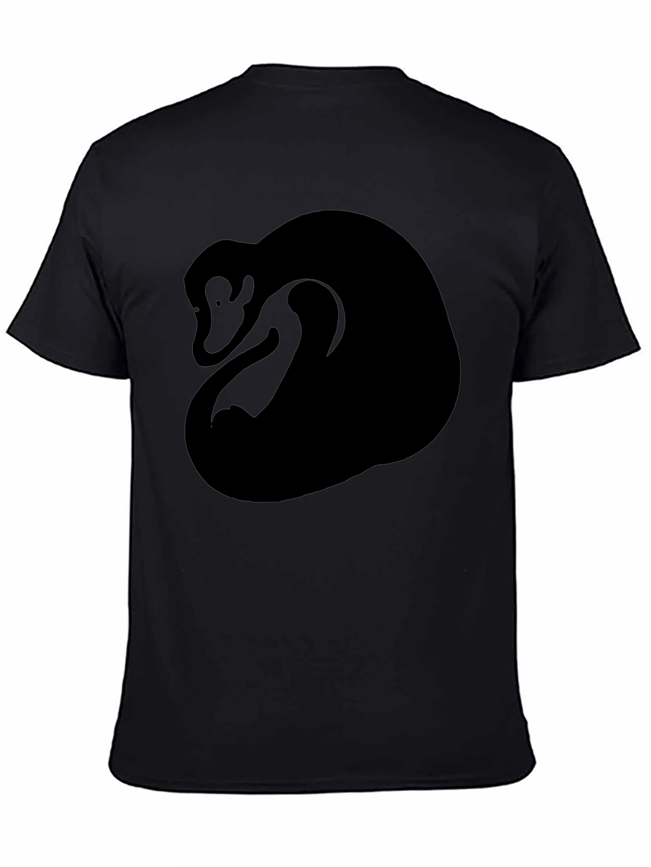 Abstract Monkey Graphic Tee - Black Cotton Blend