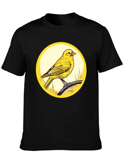 Canary Bird Graphic T-Shirt - Black