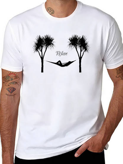 Relaxing Hammock Graphic Tee - Black
