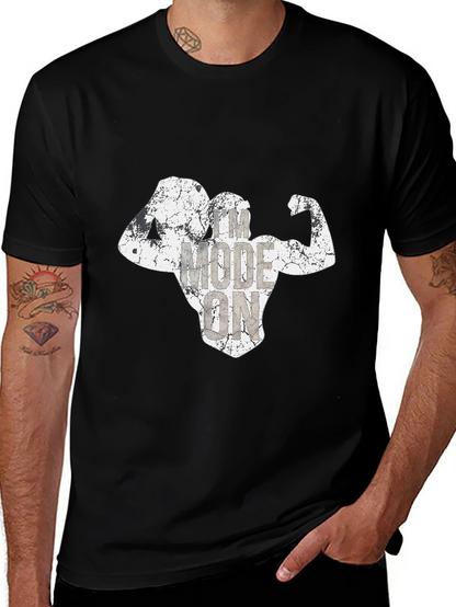 Workout Mode On Mens Black T-Shirt