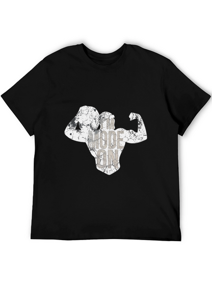 Workout Mode On Mens Black T-Shirt