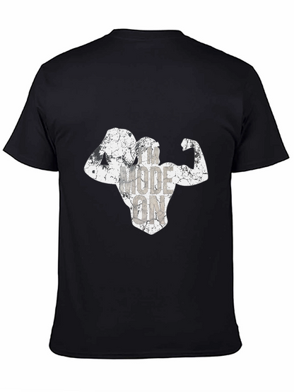 Workout Mode On Mens Black T-Shirt