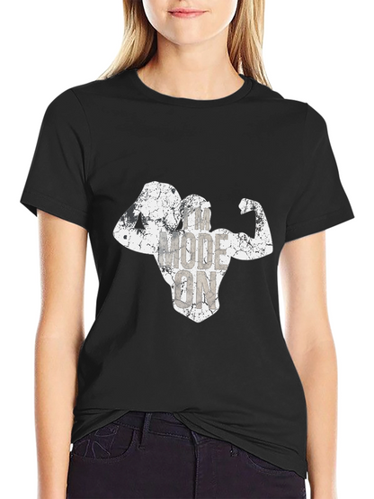Workout Mode On Mens Black T-Shirt