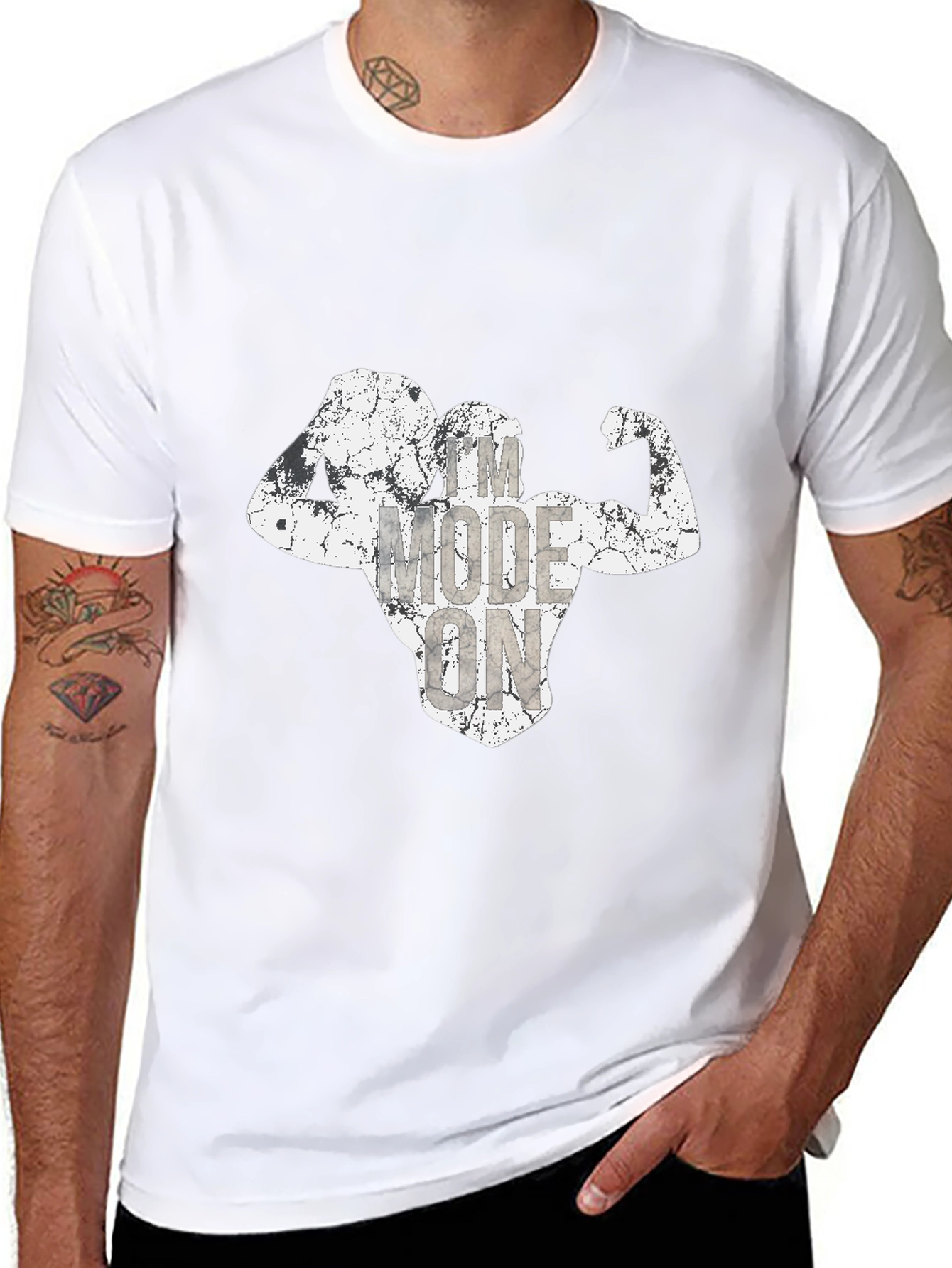 Workout Mode On Mens Black T-Shirt