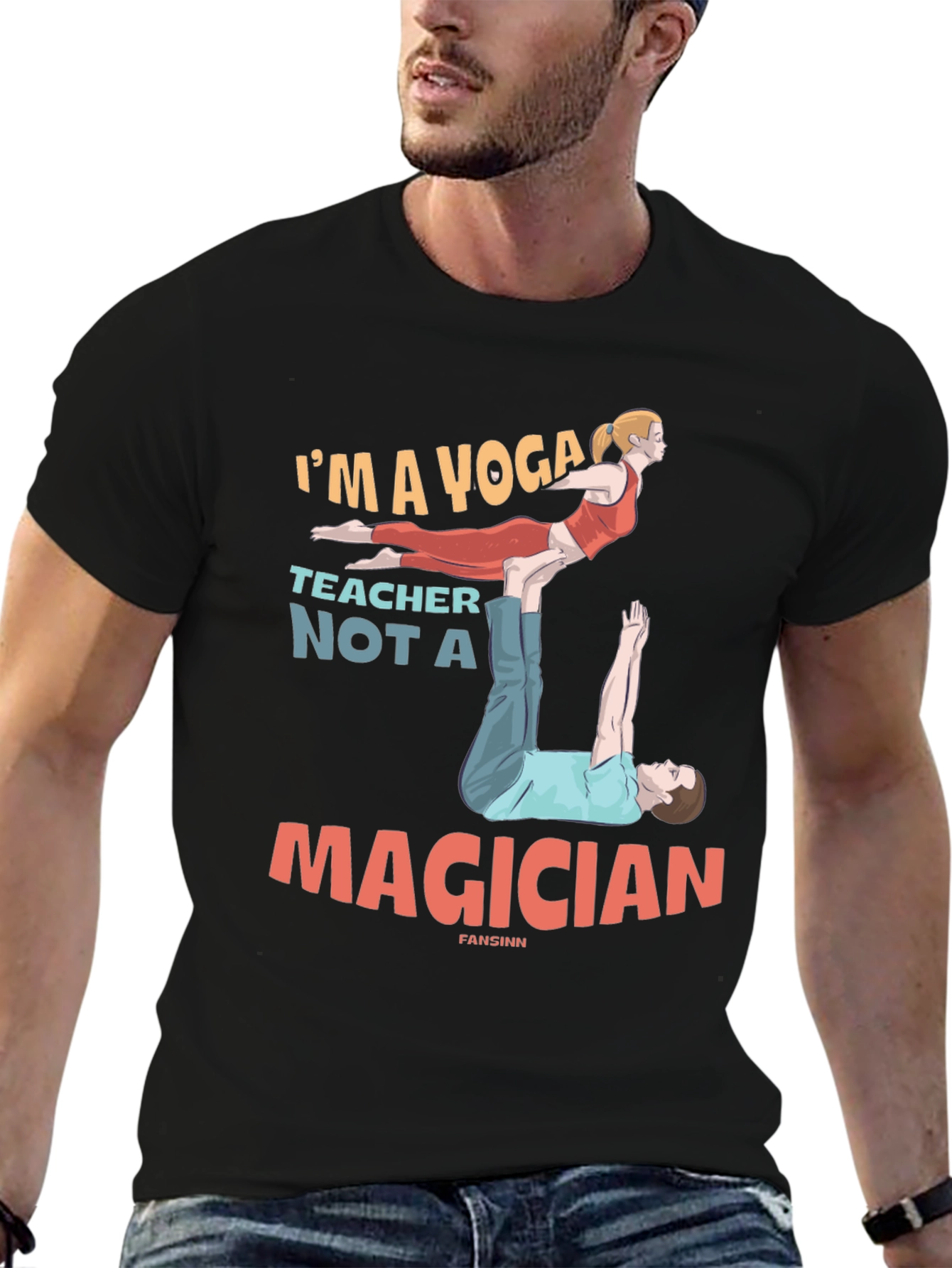 Yoga Teacher Graphic Tee - Funny Acro Yoga Design