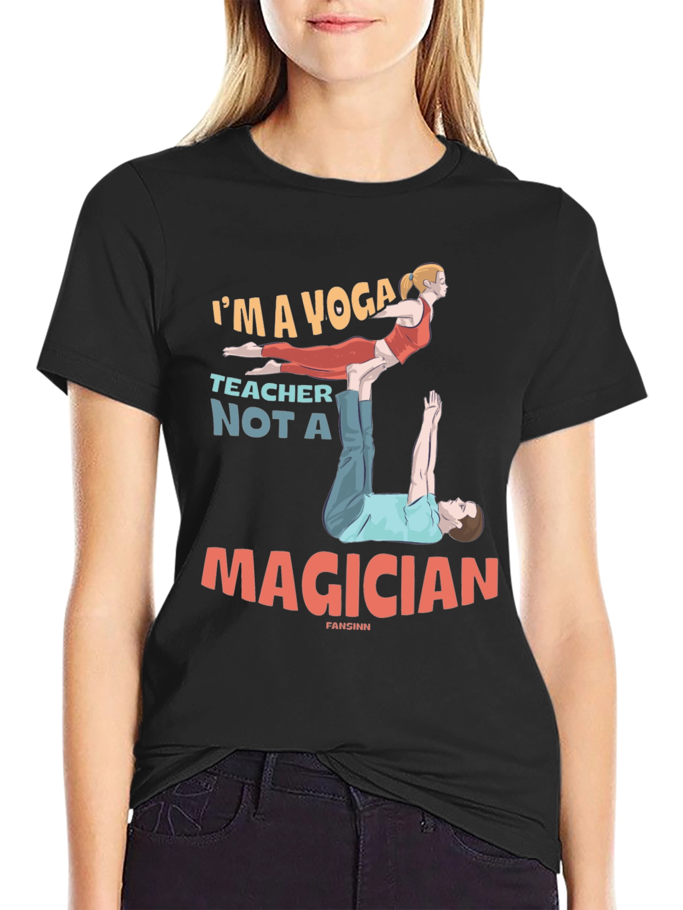 Yoga Teacher Graphic Tee - Funny Acro Yoga Design