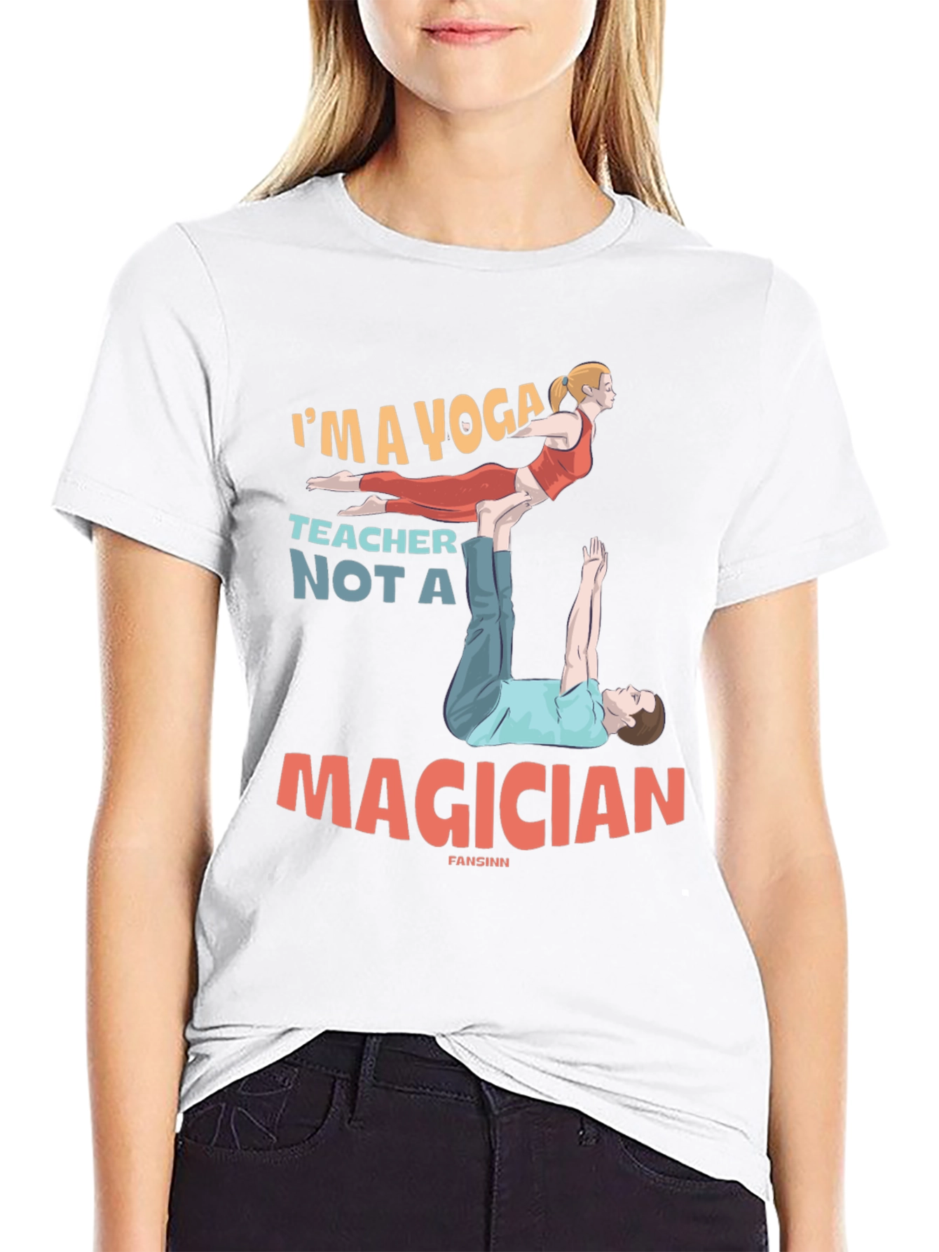 Yoga Teacher Graphic Tee - Funny Acro Yoga Design