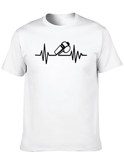 Heartbeat Whistle Graphic Tee - Black