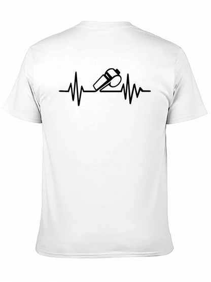 Heartbeat Whistle Graphic Tee - Black