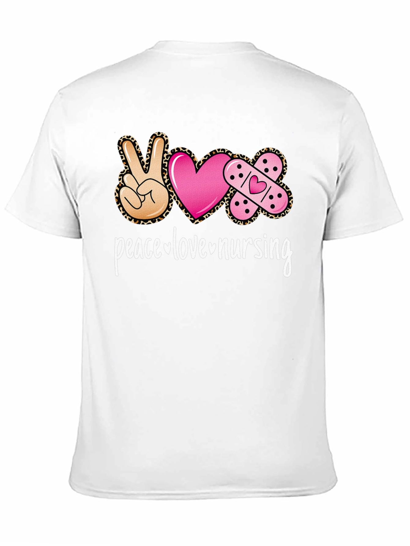 Peace Love Nursing Graphic T-Shirt