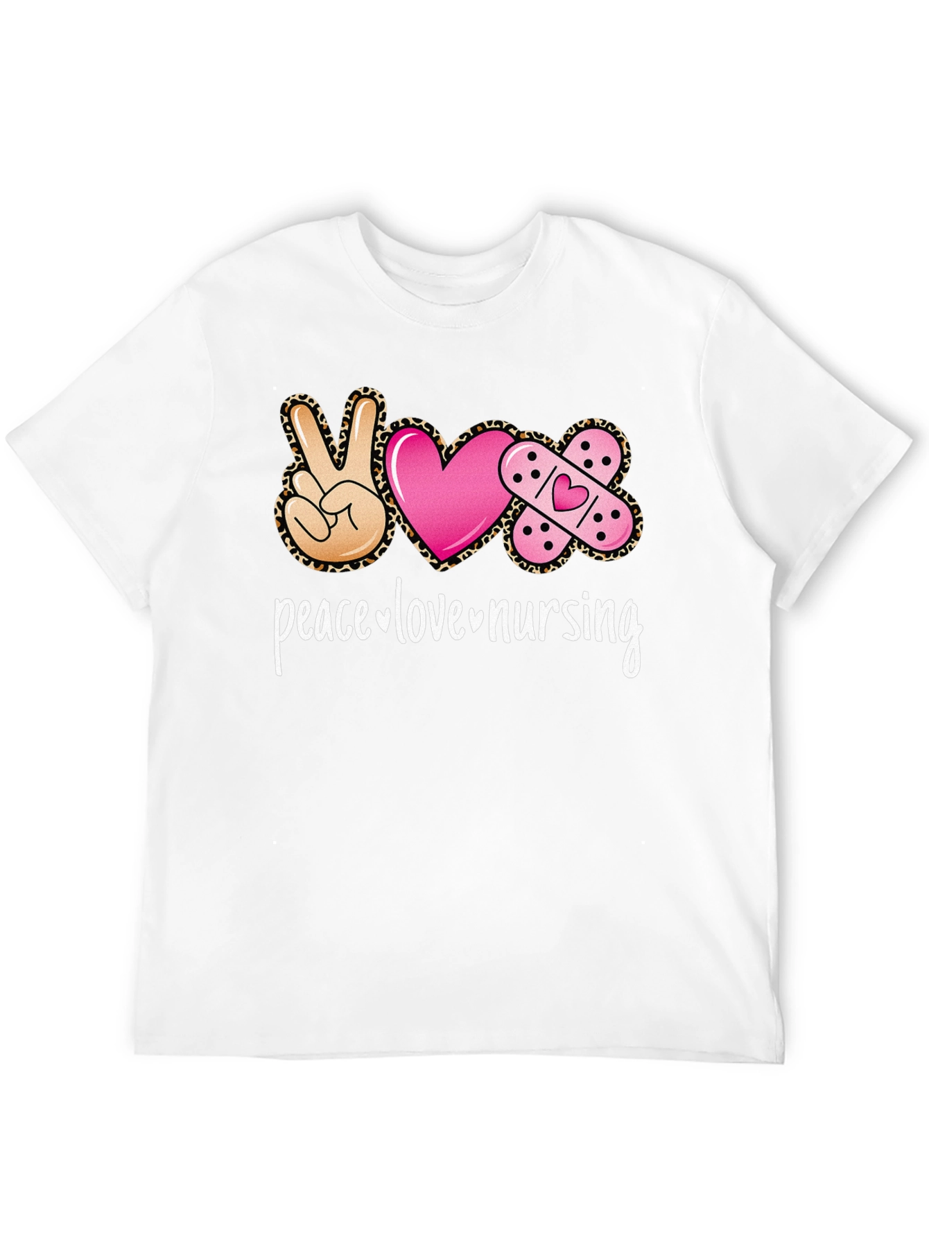 Peace Love Nursing Graphic T-Shirt