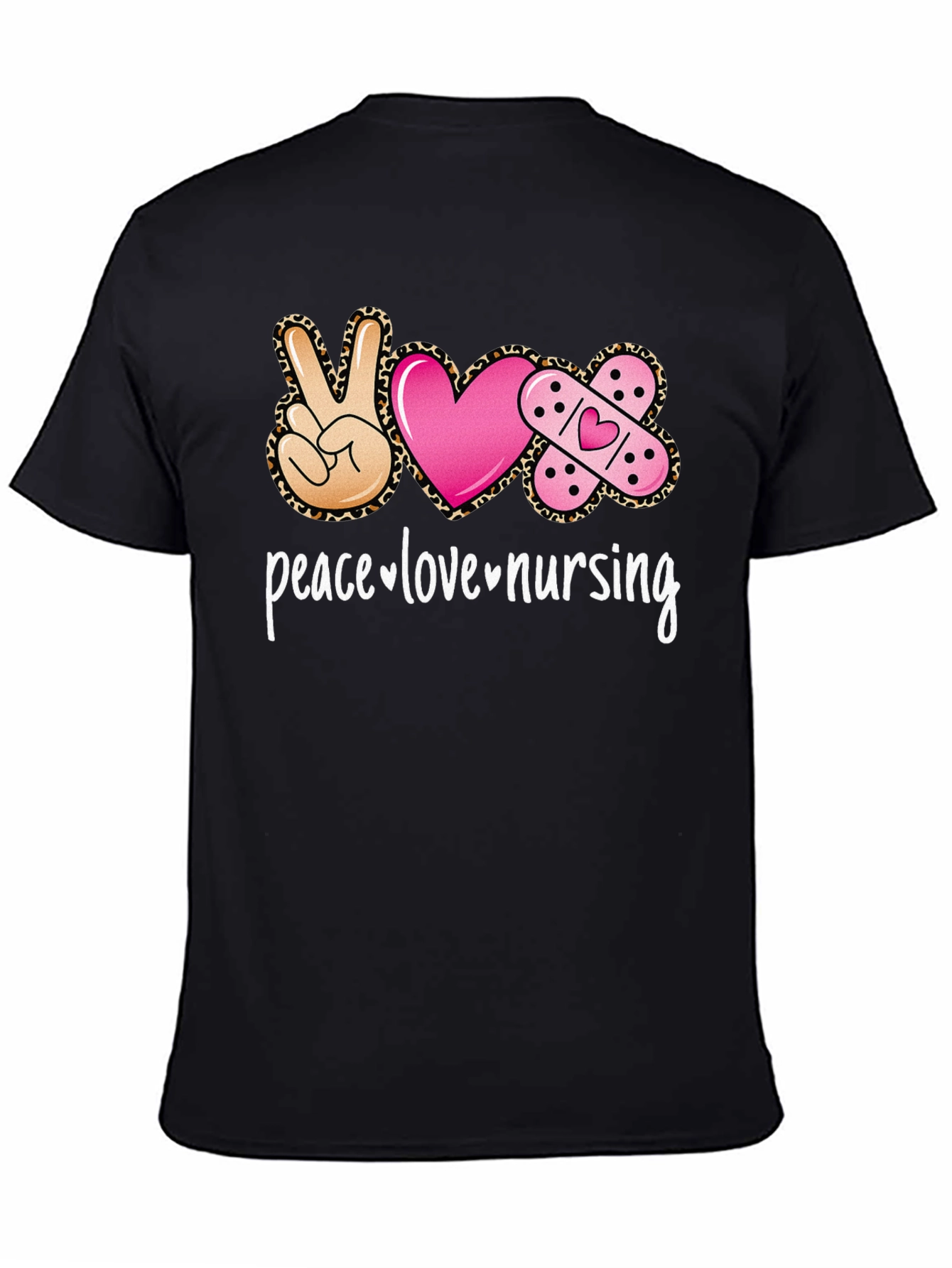 Peace Love Nursing Graphic T-Shirt