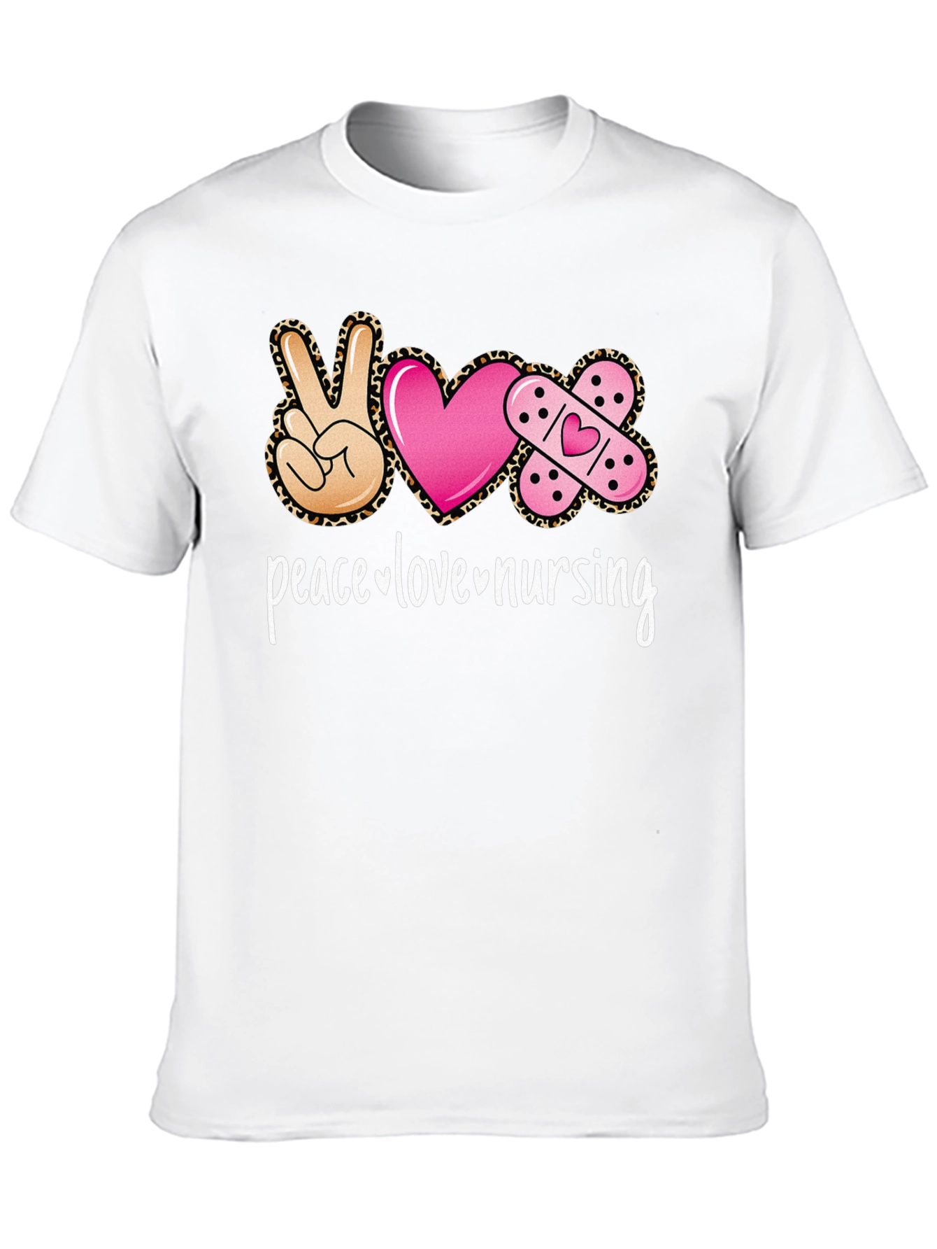Peace Love Nursing Graphic T-Shirt
