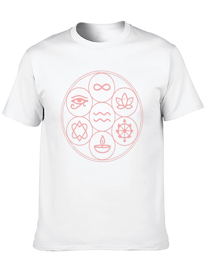 Symbol Circle Graphic Black T-Shirt