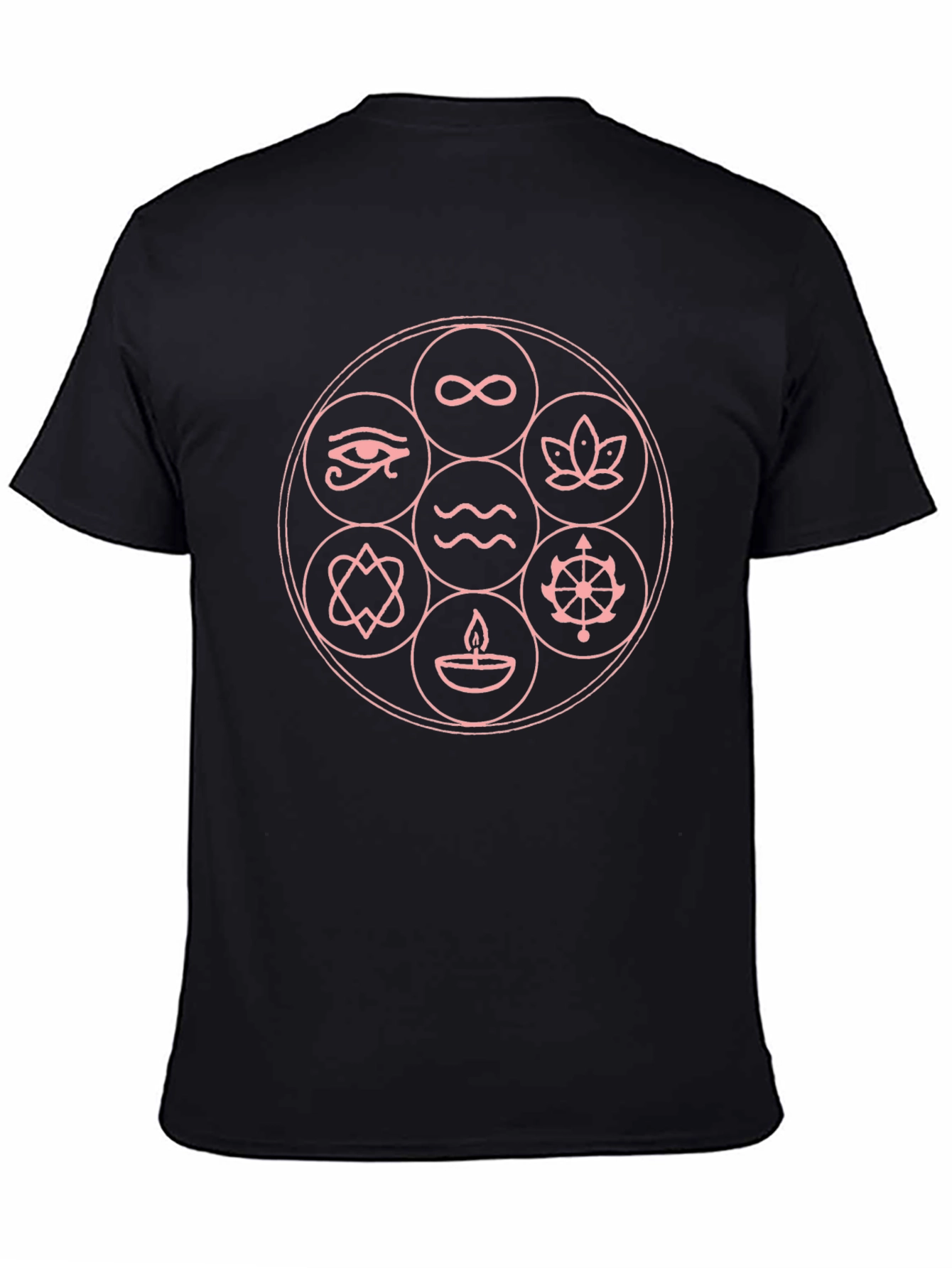 Symbol Circle Graphic Black T-Shirt